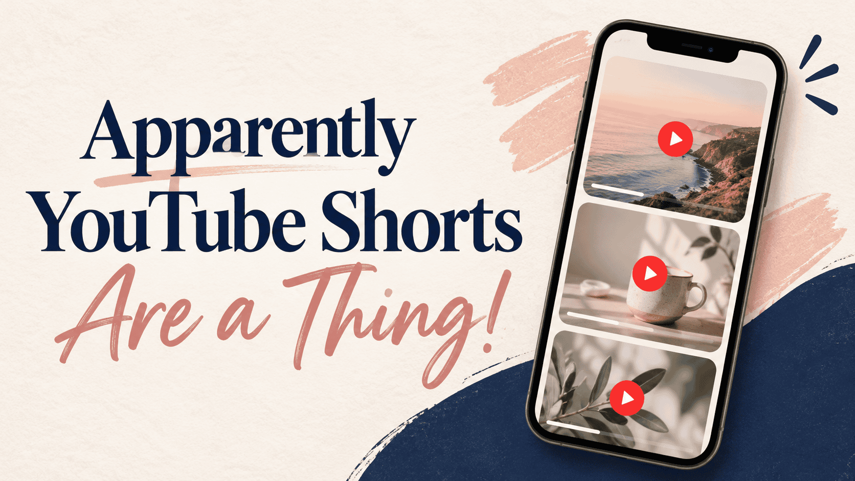 talking about YouTube shorts with a phone with the YouTube logo on it